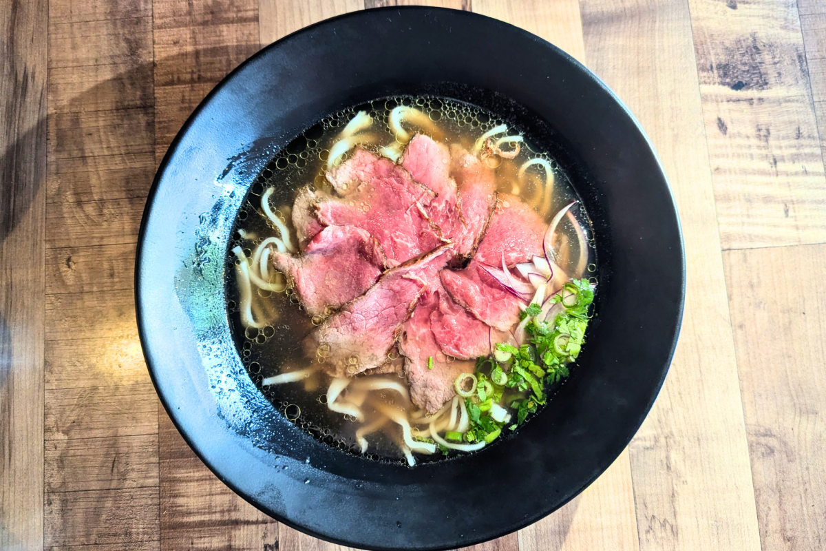 Bowl of beef noodle soup