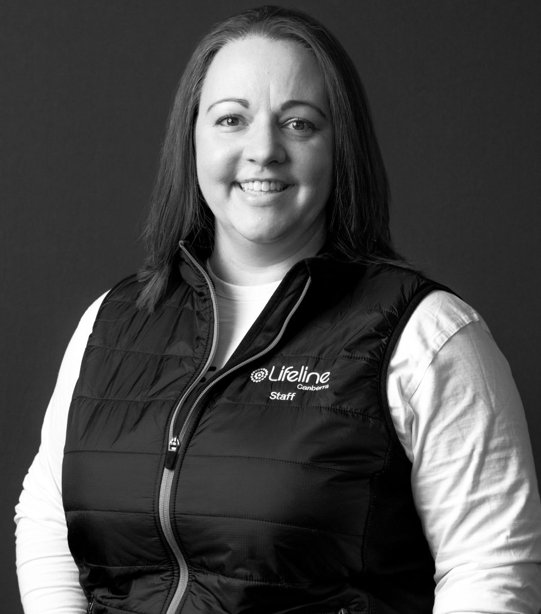 Alisha Tarrant wearing Lifeline staff vest