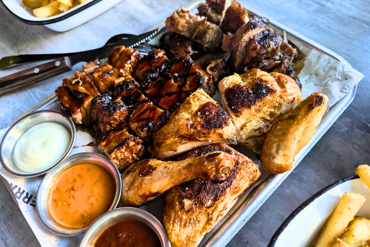 Platter of grilled meats