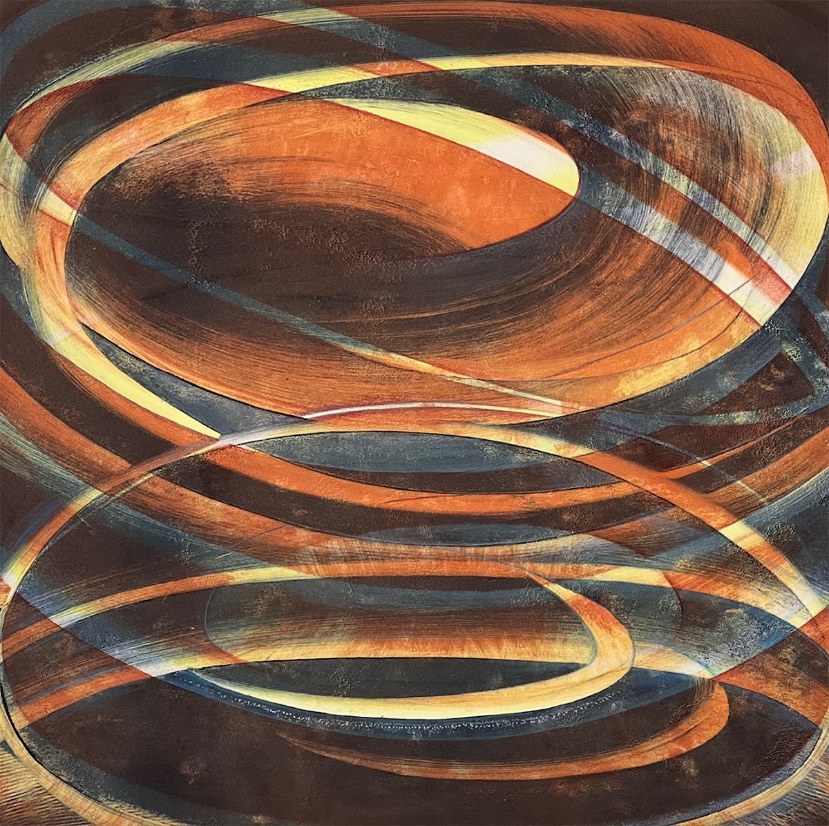 Two swirling spheres