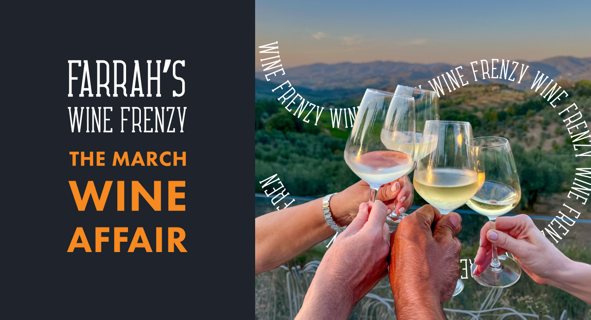 Farrah's Wine Frenzy event poster