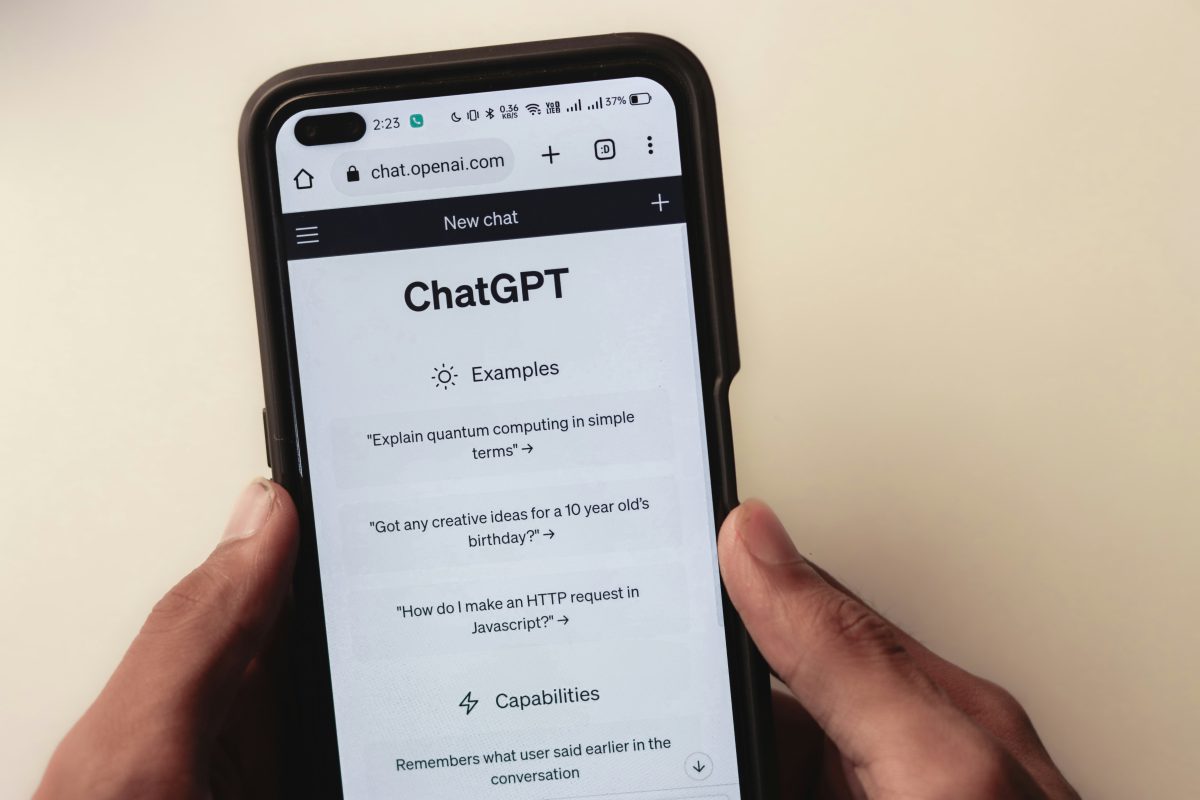 Phone showing ChatCPT