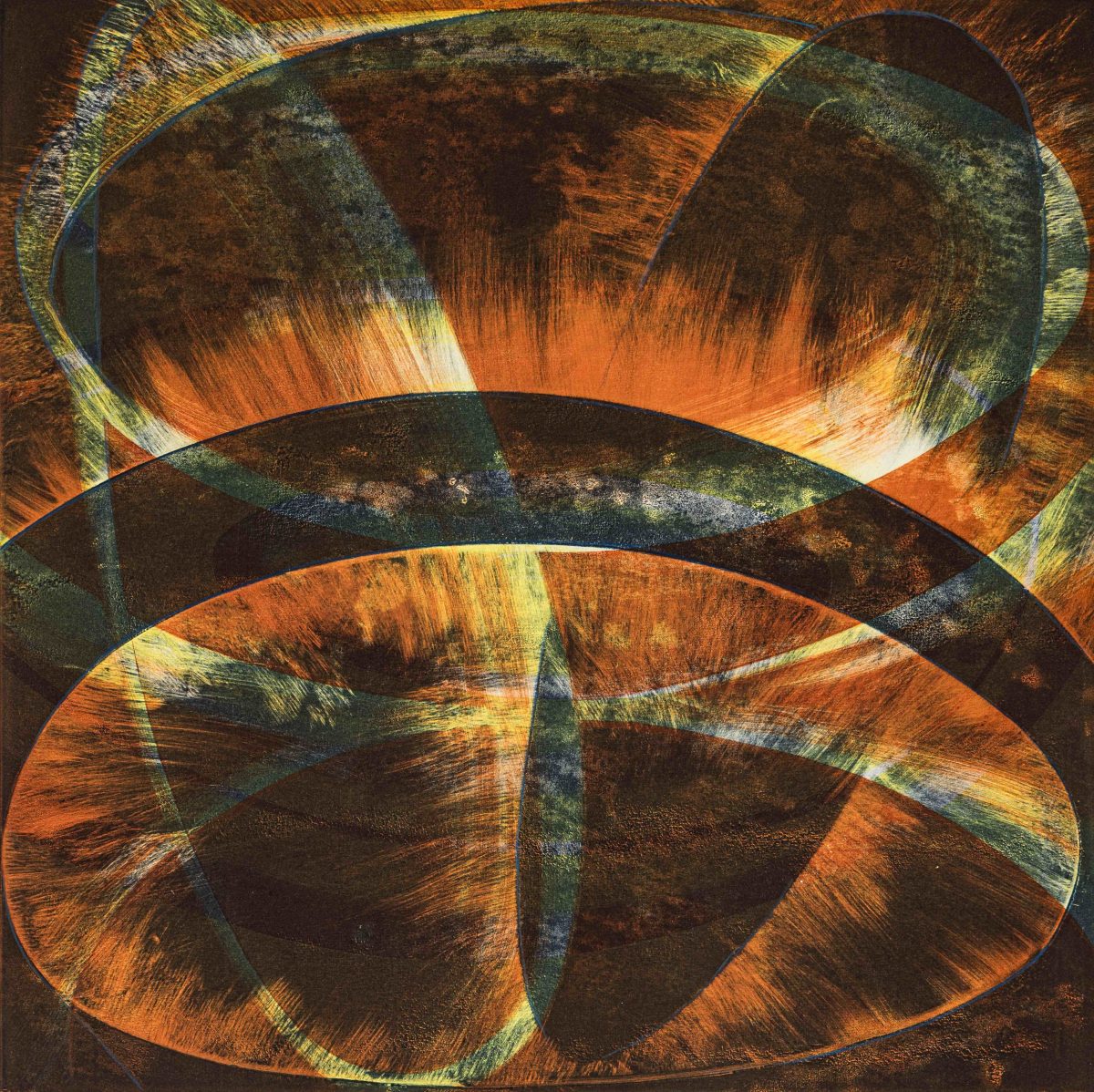 Two bold intersecting spheres