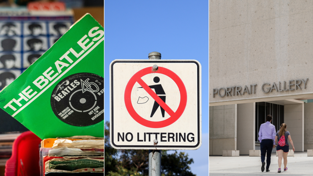 Beatles album, sign, National Portrait Gallery