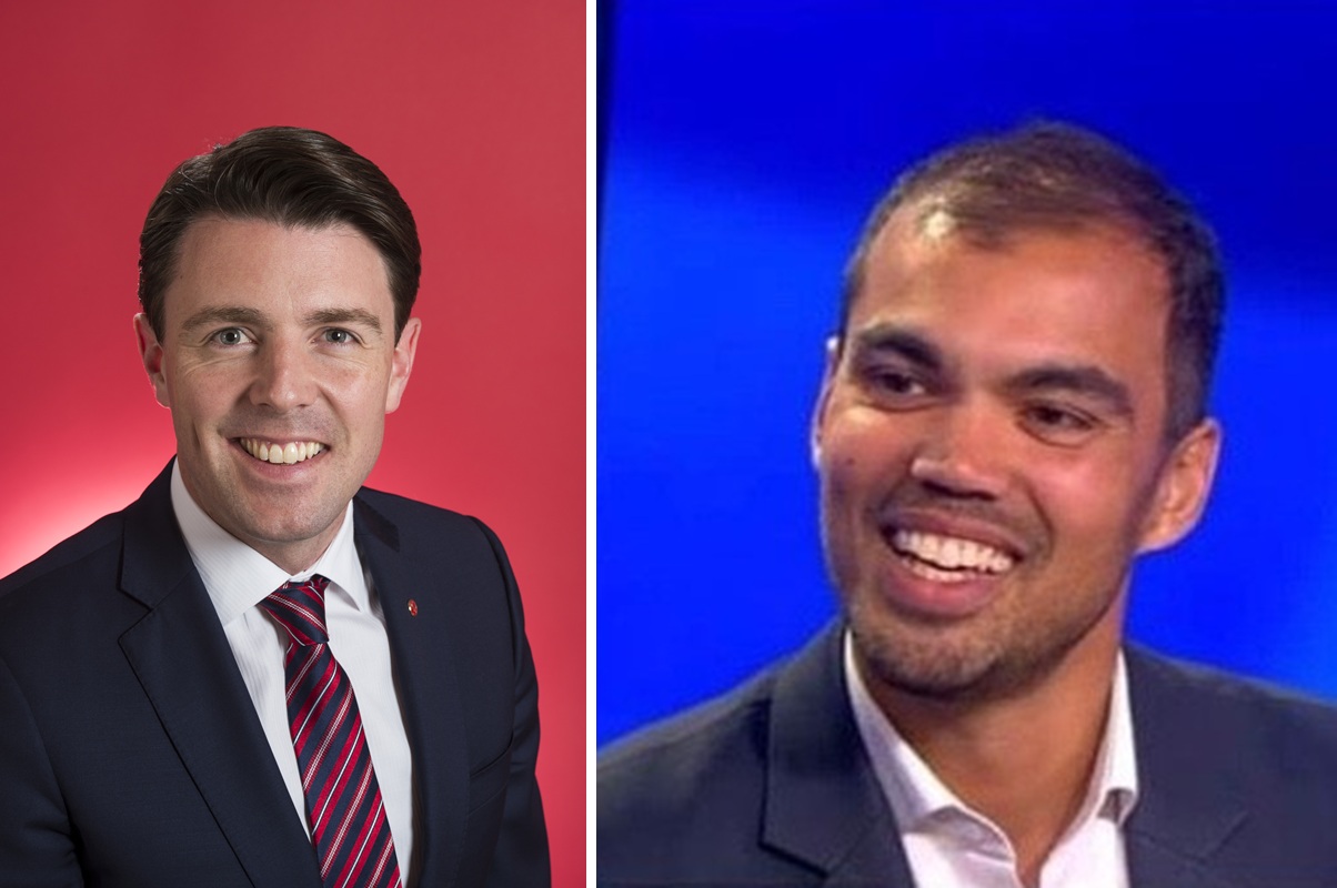 combined image of two smiling men