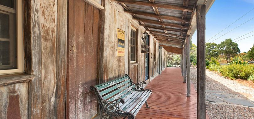 Front verandah of Bellmount Cottage.