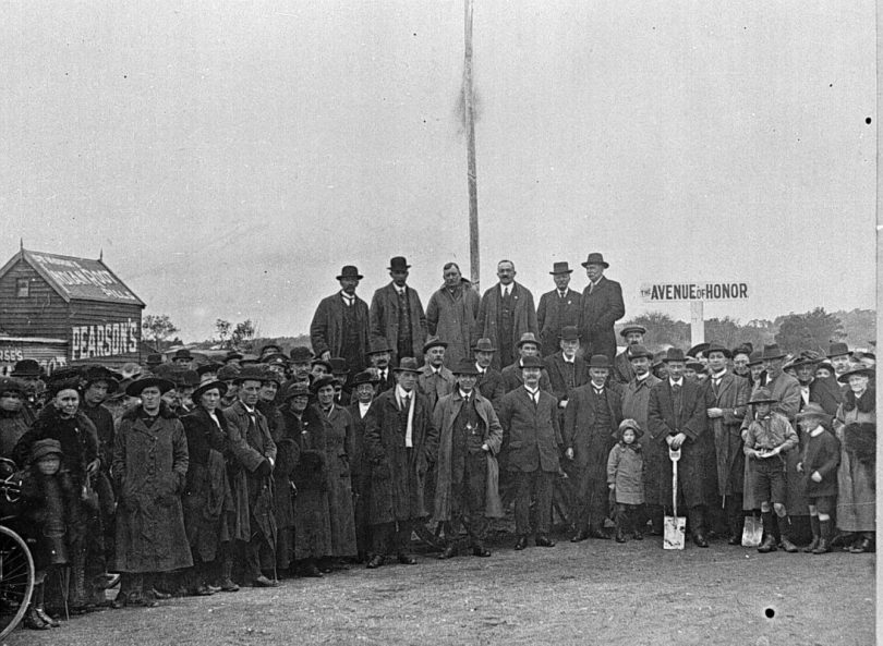 Historic photo of tree planting
