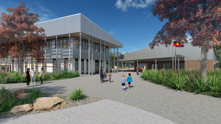 Artist's impression of entrance to new Murrumbateman primary school