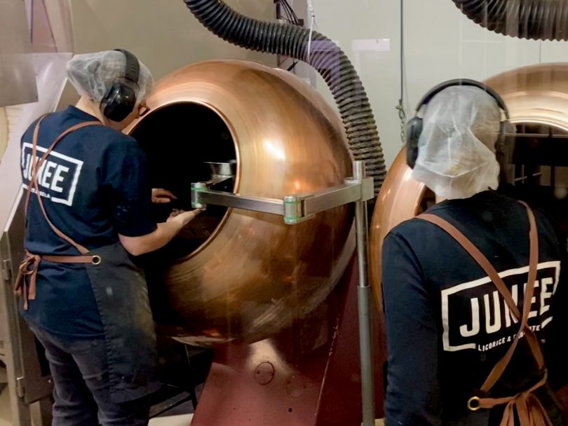 Women making chocolate