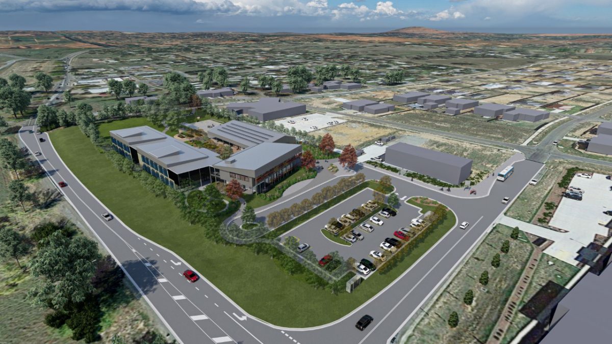 Aerial view artist's impression of new school