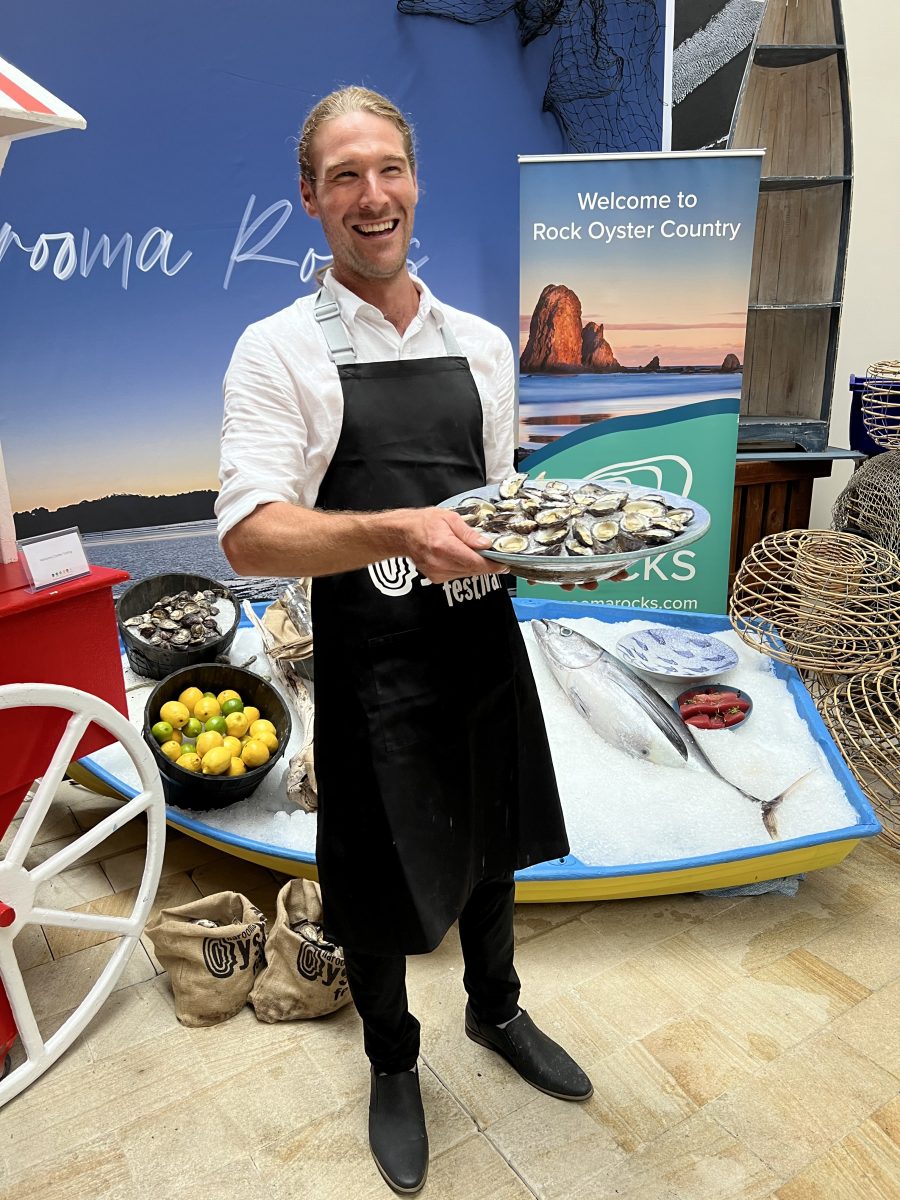 Meet other inspiring oyster farmers like Damon Fernihough at Oyster Farmers Alley at the Narooma Oyster Festival on Saturday 3 May.