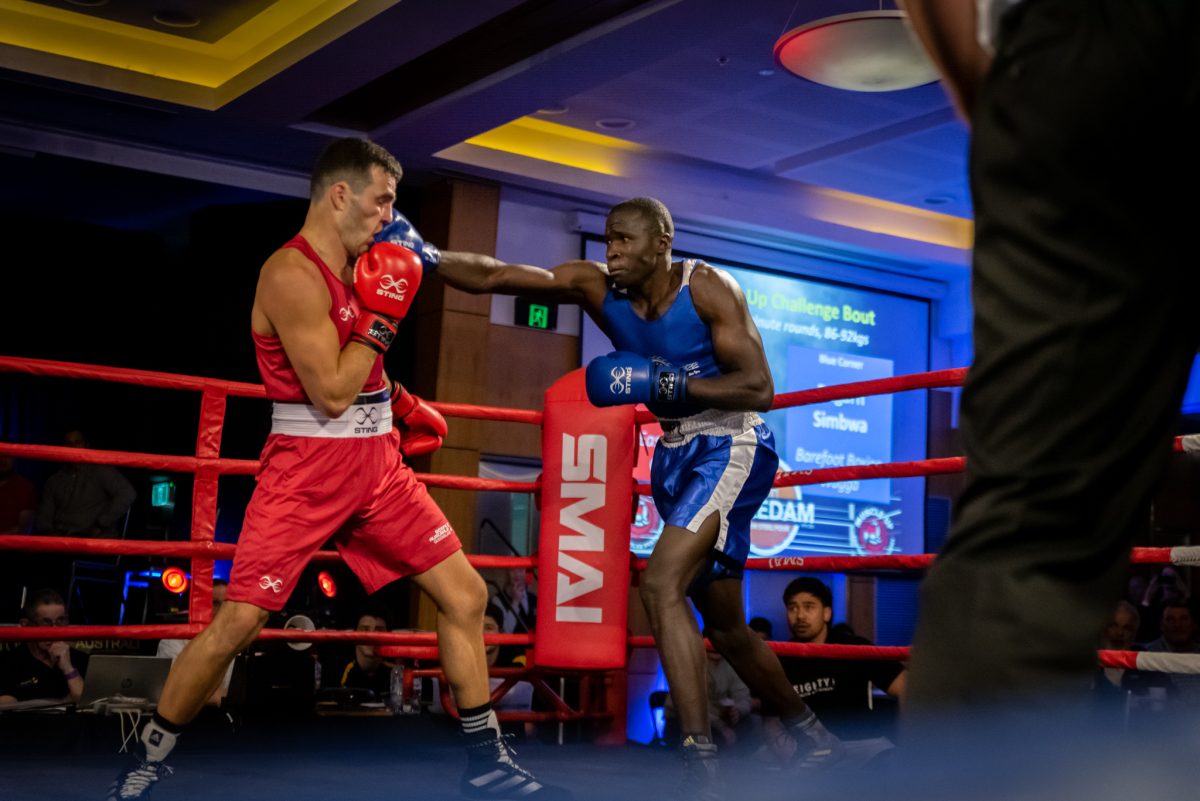 A boxing match