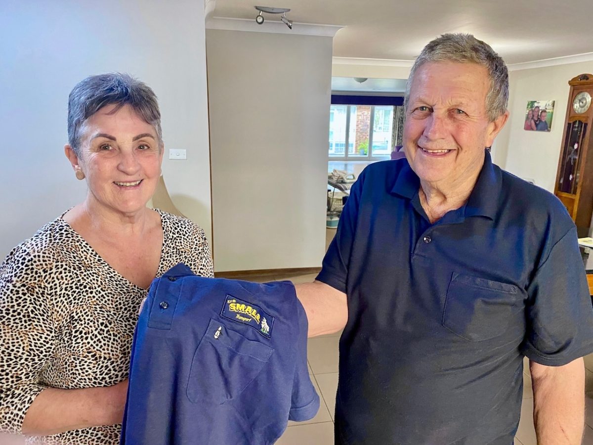 Maria and Robert Small looking back on the highs and challenges of operating a busy transport company that included in their peak years seven prime movers and about 10 trailers and four table-top trucks.