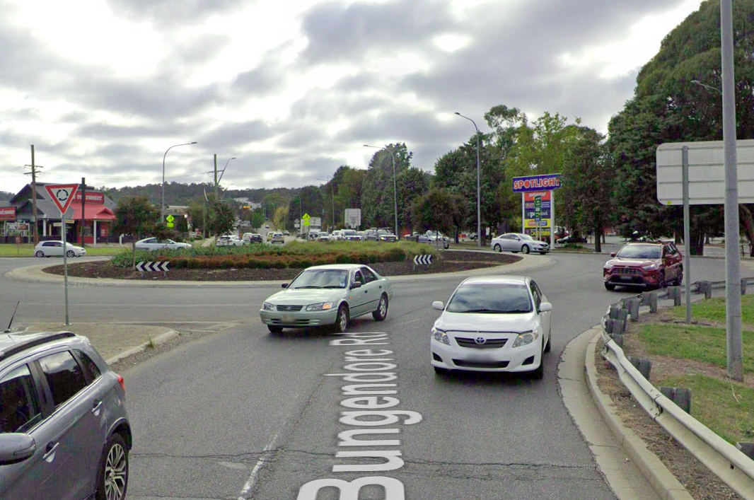 A Google Maps screenshot of cars using an intersection