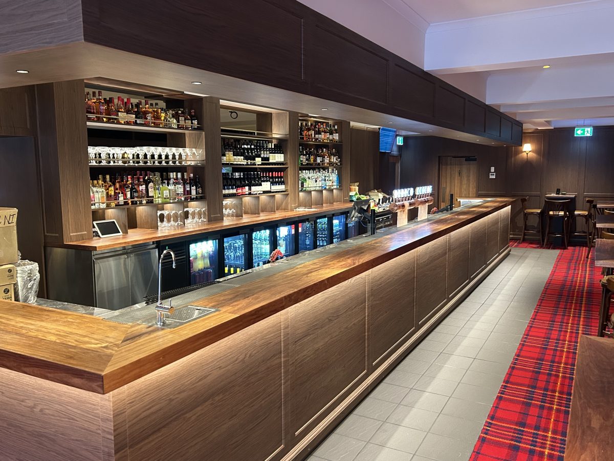 A fully stocked bar