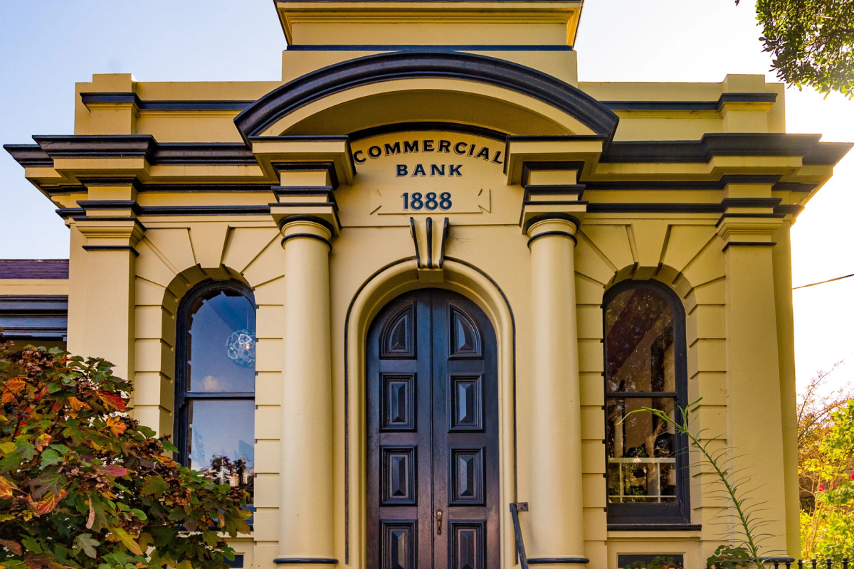 Heritage former bank building.