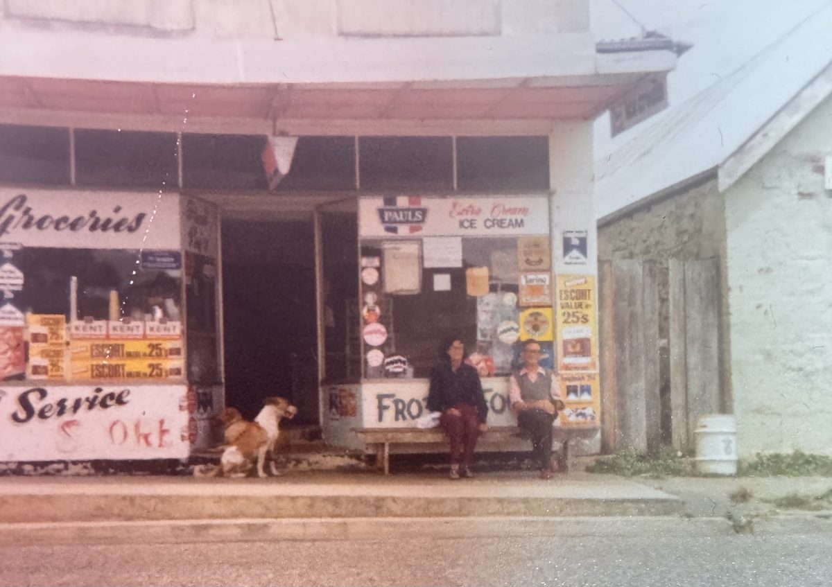 Bodalla General Store back in the day, pictured with visitors from Ireland who were staying at the pub.