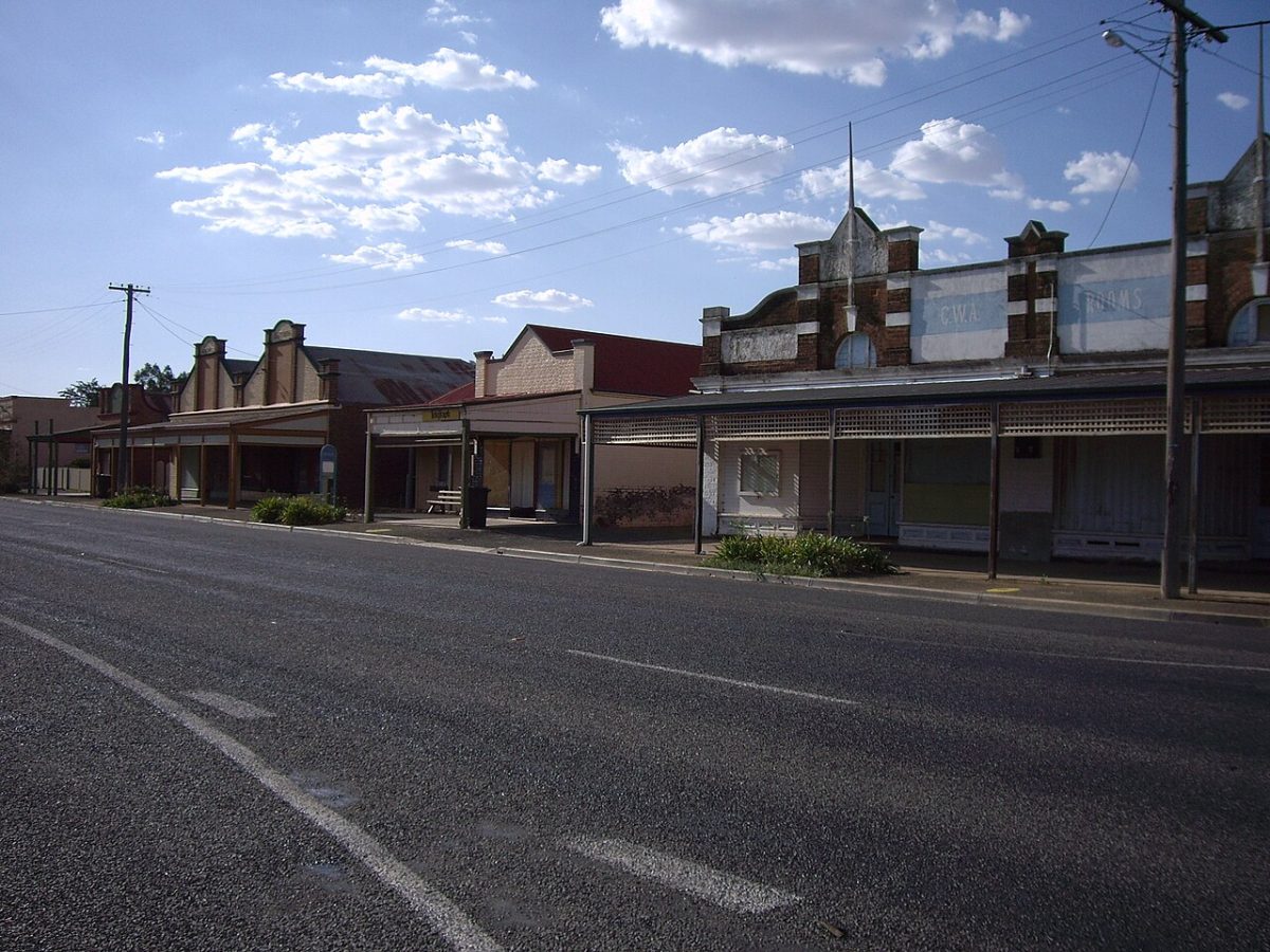 building on road