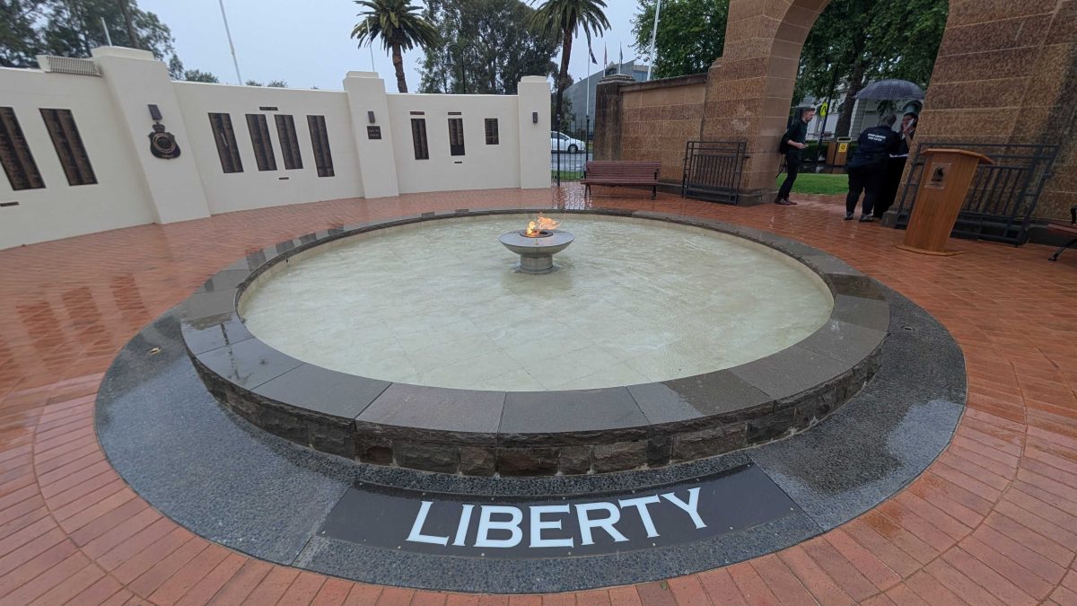 In addition to the honour roll, WWCC has also restored the eternal flame.